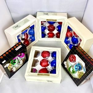 6 Boxes of Used Glass Ornaments